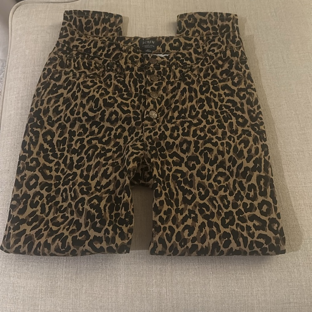 J. Crew High Rise Leopard Print Jeans - NWOT